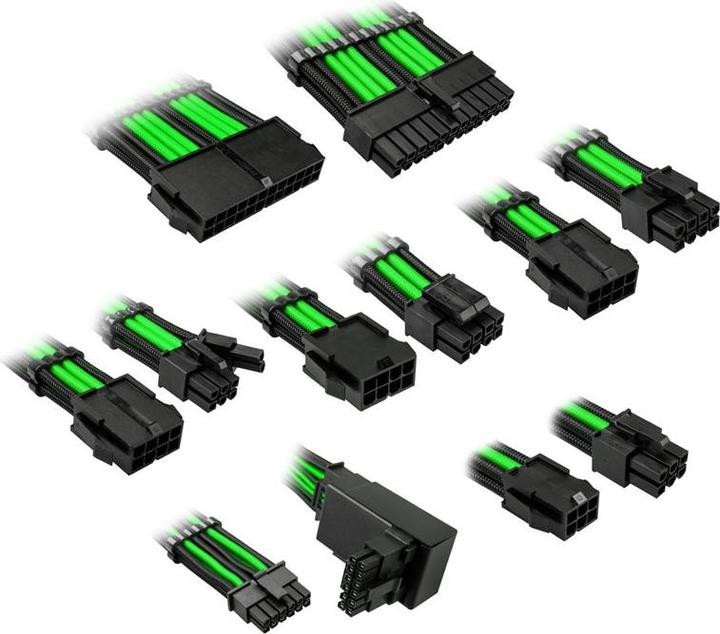 Produktbild Kolink Core Pro Braided Cable Extension Kit 12V-2x6 Typ 2 - Venom Green