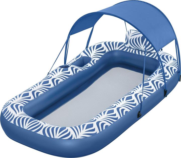 Blue, white