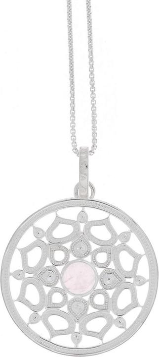 Thomas Sabo Kette und Anhänger mit Rosenquarz AIR-KE1364-034-9 (925 Sterling Silber, 43 cm)