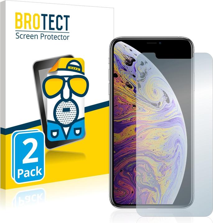 Actual product image BROTECT Anti-glare screen protector matt (2 Piece, Apple iPhone XS Max)