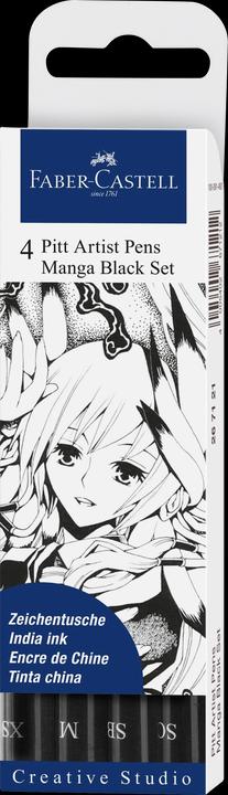 Immagine prodotto Faber-Castell Pitt Artist Pen Manga (Nero, 4 x)