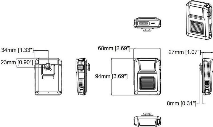 Produktbild Axis W102 BODY WORN CAMERA (1920 x 1080 Pixels)