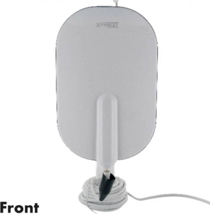 Actual product image Schwaiger DTA4000 011 - Outdoor - White - 8.5 m - 36 dB - Dual Polarization - DVB-T,DVB-T2 (Flat antenna, 36 dB, DVB-T / -T2)