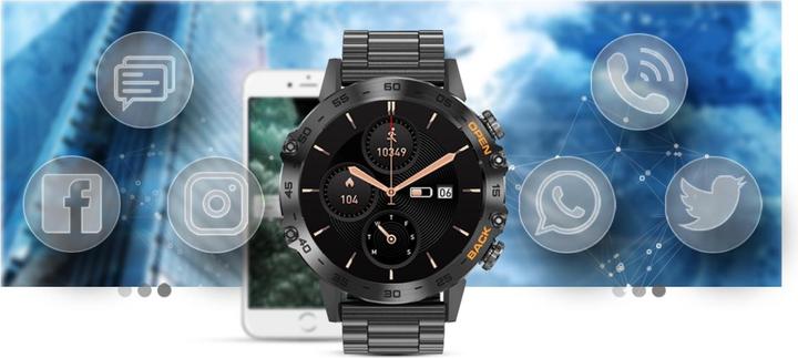 Image du produit Gravity SMARTWATCH MĘSKI GT9-2 - WYKONYWANIE POŁĄCZEŃ, CIŚNIENIOMIERZ (sg021b) (48 mm)