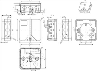 Produktbild Spelsberg Abzweigdose AP IP55 85x85x37mm braun