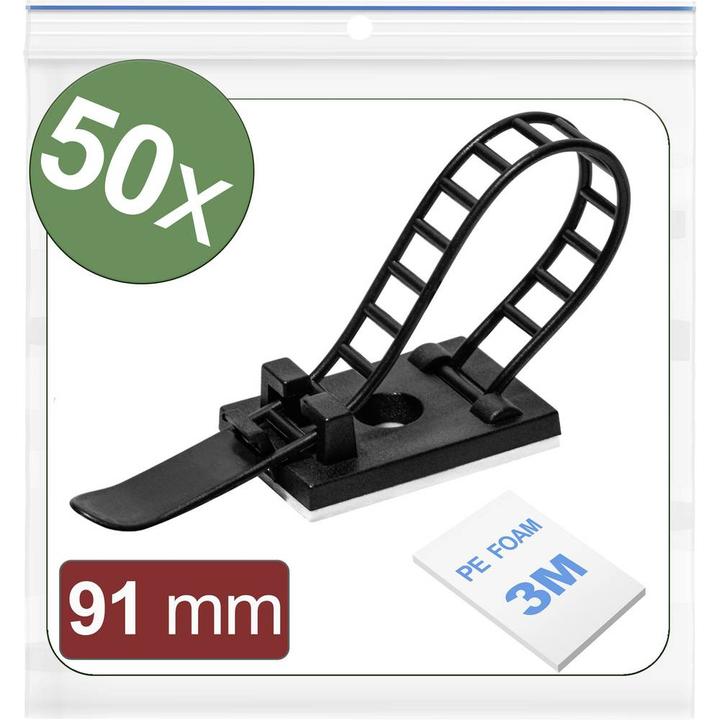 Actual product image Quadrios 24CA443 Befestigungssockel selbstklebend, schraubbar 24CA443 Schwarz