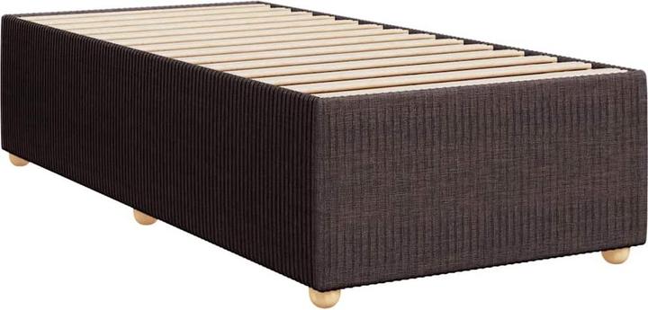 Produktbild VidaXL Bettgestell Polsterbett Bett Doppelbett Dunkelbraun 160x200cm Stoff (160 x 200 cm)
