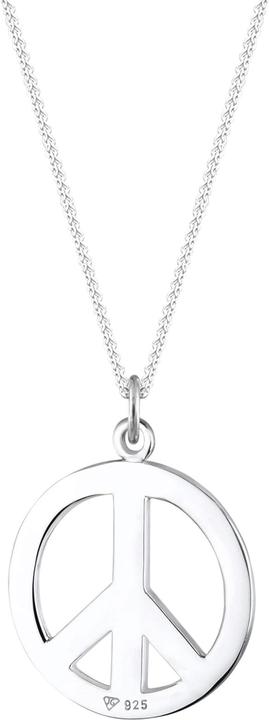 Elli Halskette Boho Peace Zeichen 925 Sterling Silber (925er Sterling Silber, 45 cm)
