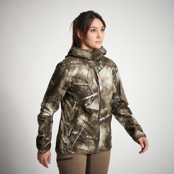 Produktbild Solognac Jagdjacke Regenjacke 500 Damen geräuscharm Camouflage