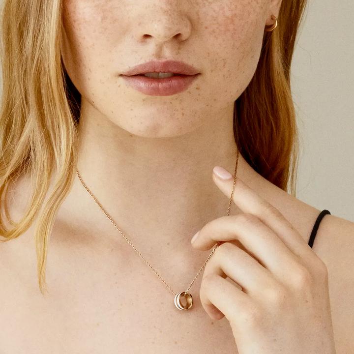 Image du produit Daniel Wellington Emalie Collier Rose Or Blanc (Acier inoxydable, Émail)