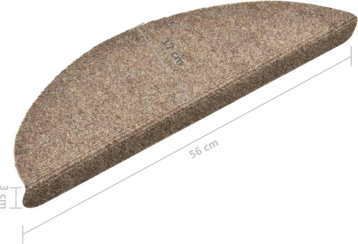 Produktbild VidaXL Selbstklebende Stufenmatten, 15 Stück, cremefarben, 56x17x3cm (56 x 17 x 3 cm)