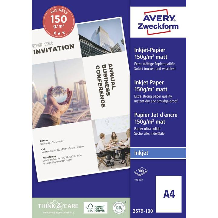 Produktbild Avery Superior Inkjet Papier (150 g/m², 100 x, A4)
