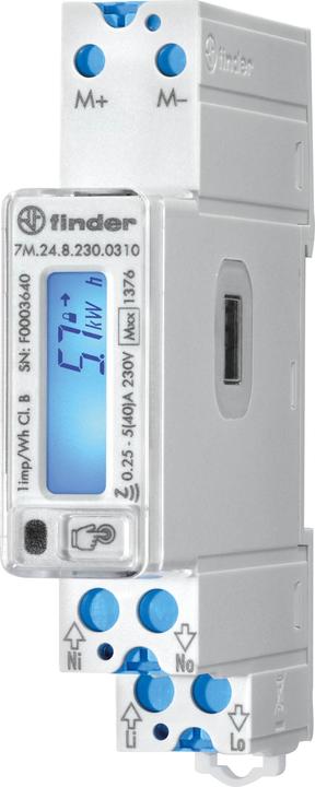 Finder 7M.24.8.230.0310 Misuratore di corrente alternata digitale 40A MID-compliant: Sì 1pc.