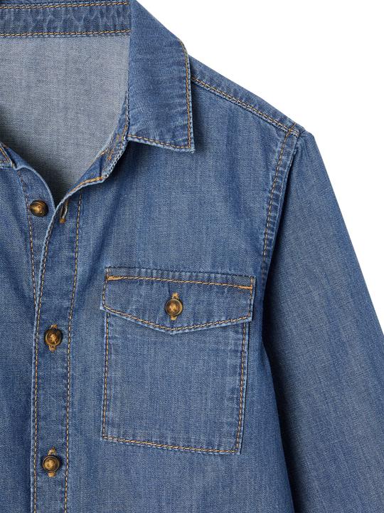 Image du produit Vertbaudet Jungen-Hemd aus Light-Denim (128)