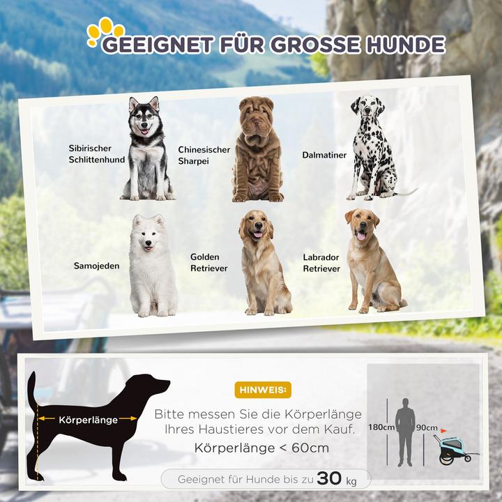 Immagine prodotto PawHut Rimorchio per cani con catarifrangenti