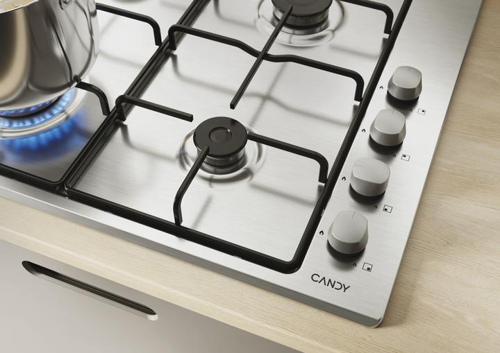 Image du produit Candy CHW6LX Inox Intégré Table de cuisson à gaz 4 zone(s)