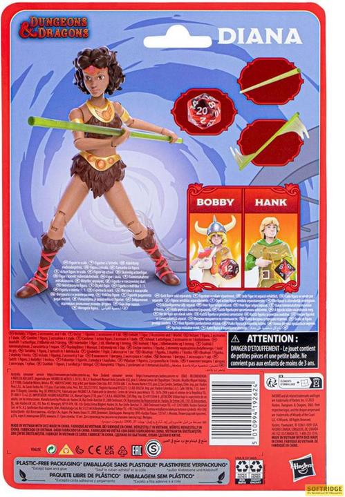 Immagine prodotto Dungeons & Dragons Cartoon Classics - Figura d'azione di Diana l'acrobata, alta 15 cm, giocattolo D&D
