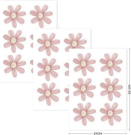 Actual product image Little Dutch Wandaufkleber Blumen Fairy Garden 3 Bögen