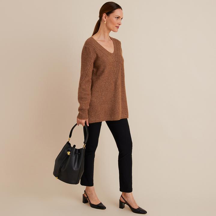 Produktbild Anne Weyburn Feinstrickpullover mit V-Ausschnitt (38)
