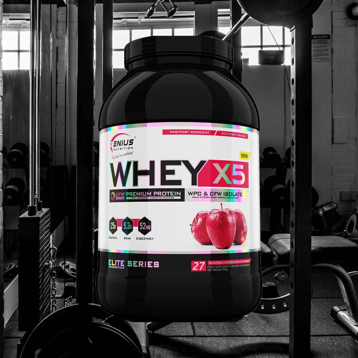 Image du produit Genius Nutrition Whey-X5 (Pomme cuite, 1 pcs, 900.90 g)