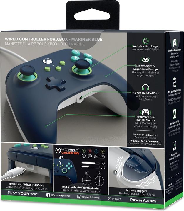 Produktbild PowerA Wired Controller - Mariner Blue (Xbox Series X - S) (Xbox Series X)