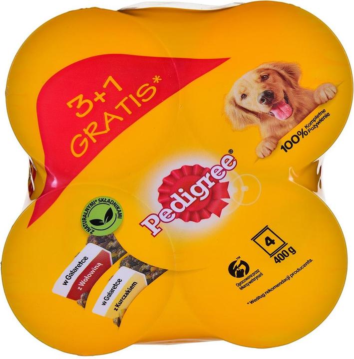 Image du produit Pedigree Mokra karma 2x Wołowina 2x Kurczak dla psa4x400g (Senior, 4 pcs, 1600 g)