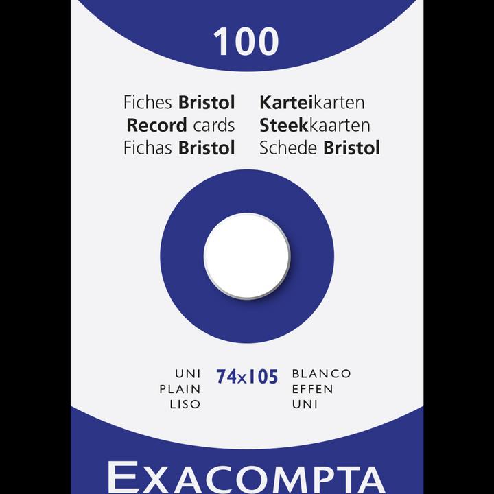 Image du produit Exacompta Fiches A7, vierges (A7, 205 g/m², 100 x)
