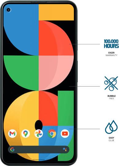 Actual product image Eiger Mountain Glass Clear (1 Piece, Google Pixel 5a 5G)