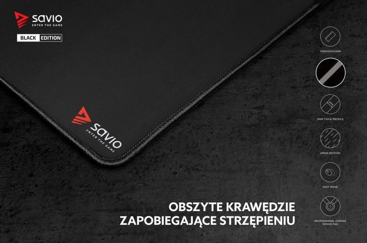 Actual product image Savio Black Edition Turbo Dynamic XXL Game Mouse Pad Black (XXL)