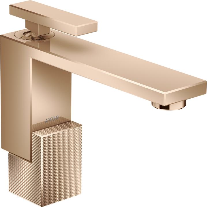 Produktbild hansgrohe AXOR Edge Einhebel-Waschtischmischer 130 mit Push-Open Ablaufgarnitur, Diamantschliff
