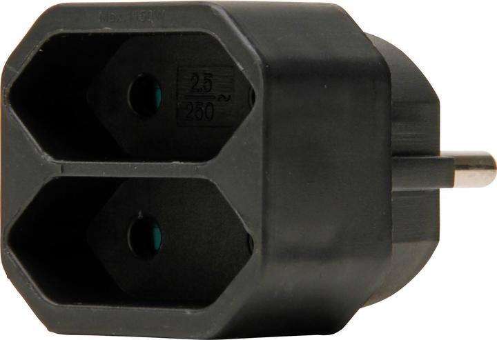 Kopp Spina doppia Eurokopp nera (CEE 7/16, 2 x)