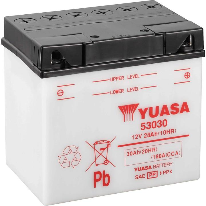 Image du produit Yuasa 53030 Batterie de moto (DIN 53030) Y60-N30L-A Yumicron (12 V, 30 Ah, 180 A)