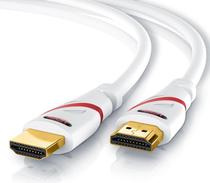 Image du produit CSL Câble HDMI 2.0b - 4k Ultra HD 2160p - 3D Ready - Haute vitesse - 3 fois blindé - HDMI 2.0b 2.0a 2.0 (10 m, HDMI)