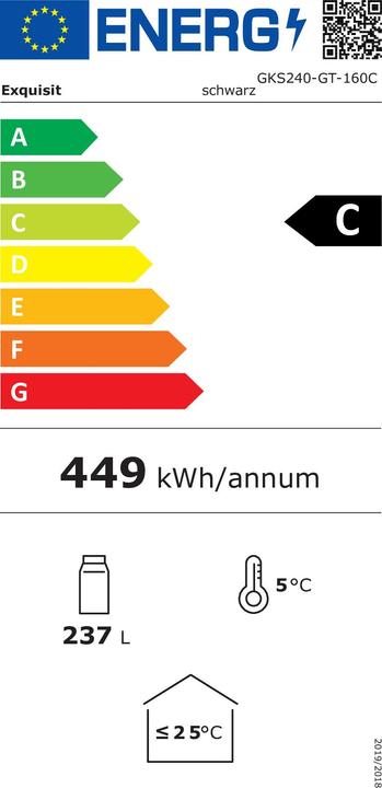 Energie-Label Exquisit Getränke-Kühlgerät (237 l)