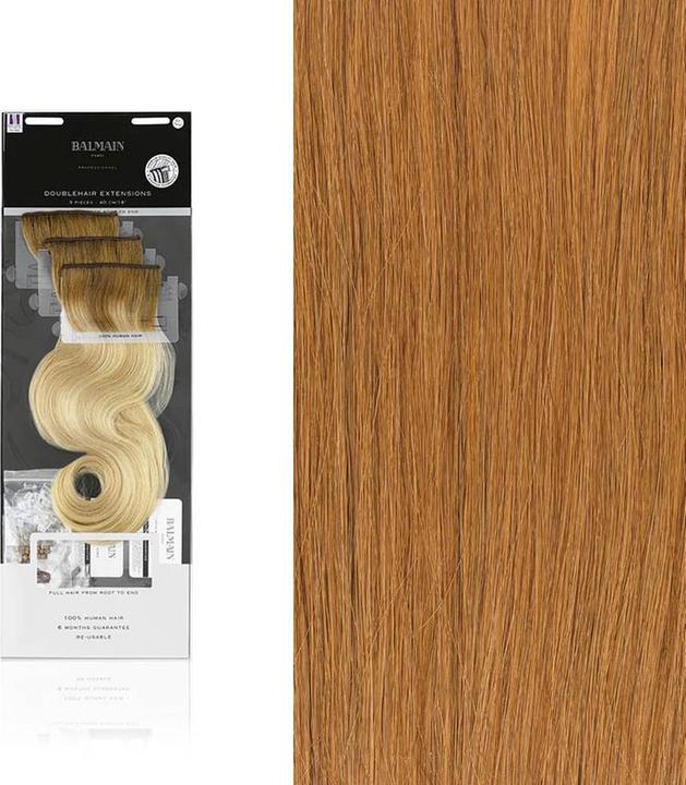 Balmain Hair Professional - Doppelhaarverlängerungen menschliches Haar - 9g - Blond (9G Very Light Deep Gold Blonde, 40 cm)