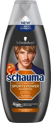 Schwarzkopf Schauma - Sports Power Shampoo Strengthening Shampoo For Washing Hair And Body 400Ml (400 ml, Flüssiges Shampoo)