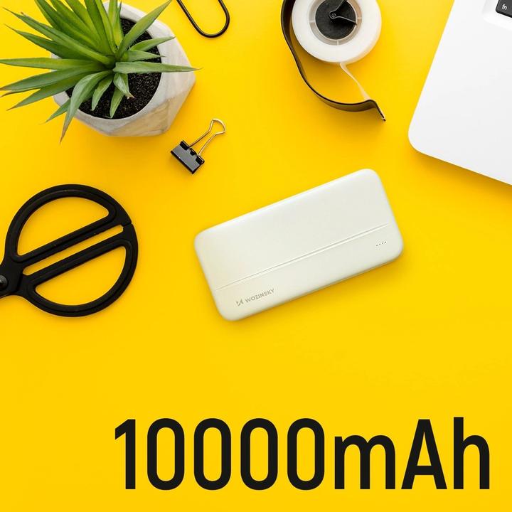 Actual product image Wozinsky powerbank Li-Po 10000mAh 2 x USB white (WPBWE1) (10000 mAh, 10 W, 10 Wh)