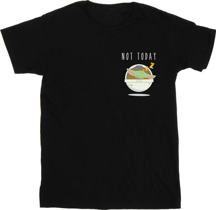 Star Wars The Mandalorian Not Today Faux Pocket TShirt (S)