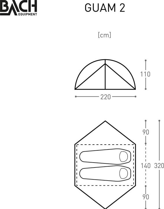 Actual product image Bach Guam 2 (Dome tent, 2 kg, 2 persons)