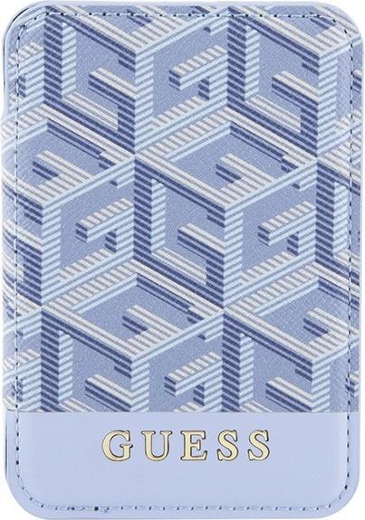 Produktbild Guess Wallet Card Slot GUWMSHGCFSEB MagSafe GCube stripe niebieski/blue