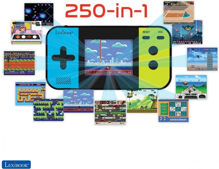 Produktbild Lexibook JL2377 Compact Cyber Arcade Tragbare Spielkonsole, 250 Gaming, LCD, Batteriebetrieben, Vid