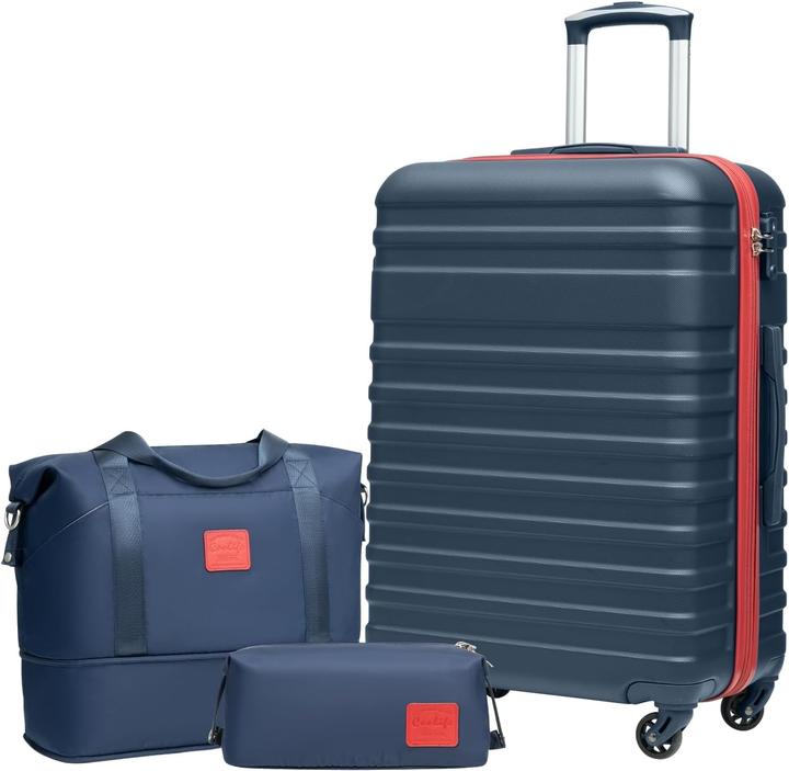 Produktbild Coolife 3-teiliges Hartschalenkoffer-Set mit TSA-Schloss (60 l, M (50 - 90l))