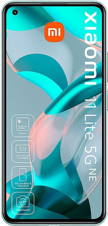 Immagine prodotto Xiaomi Mi 11 Lite 5G NE (128 GB, Verde menta, 6.55", Doppia SIM Ibrida, 64 Mpx, 5G)