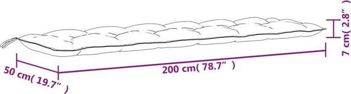 Produktbild VidaXL Gartenbank-Auflagen 2 Stk. O x ford-Gewebe (200 x 50 x 7 cm)
