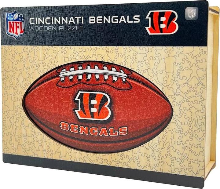Iconic NFL - Cincinnati Bengals – Football mit Logo - Holz Puzzle Grösse S (150 Teile) (150 Teile)