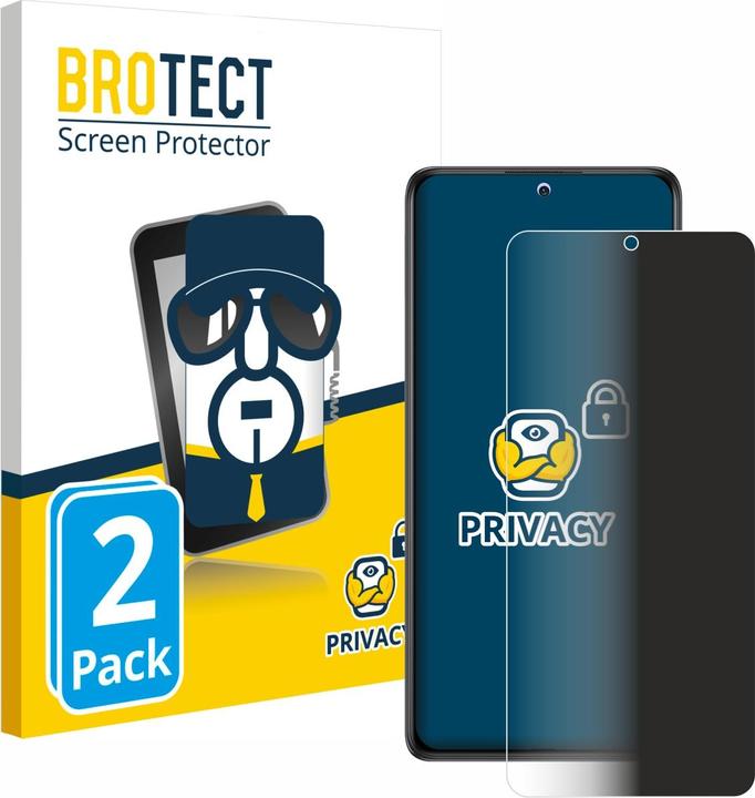 Actual product image BROTECT Anti-spy privacy film Blue light protection film (2 Piece, Xiaomi Redmi Note 10)