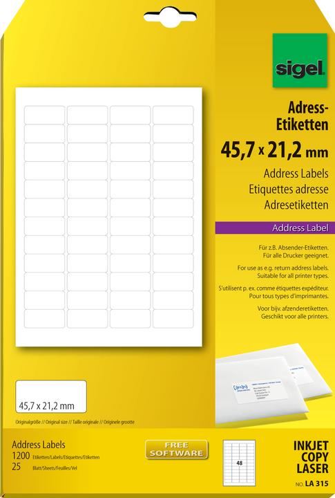Produktbild Sigel Adress-Etiketten