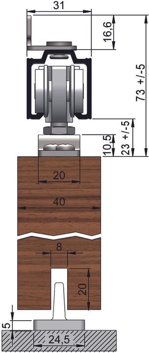 Produktbild Helm Schiebetürbeschläge