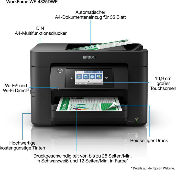Image du produit Epson WorkForce Pro WF-4825DWF (Encre, Couleur)