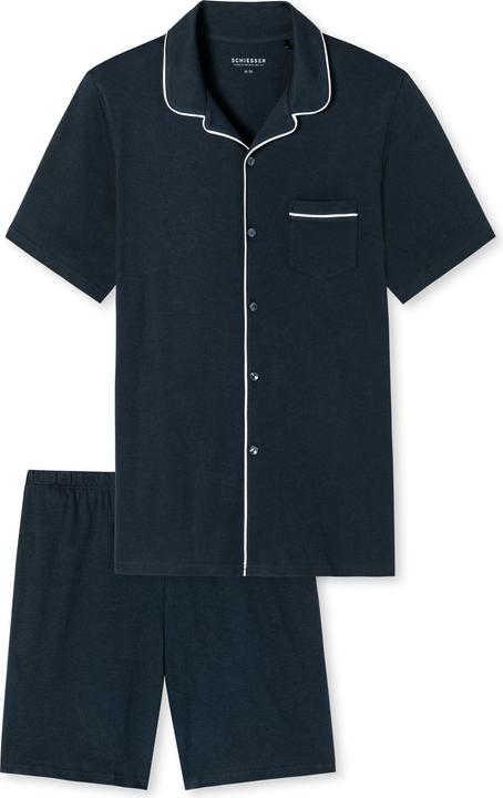 Produktbild Schiesser Pyjama "Fine Interlock" marine (48)